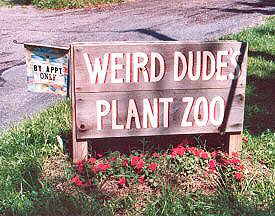 Weird Dude's Plant Zoo Entrance Sign